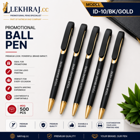 Lekhraj ID-10/BK/GOLD Promotional Ball Pen
