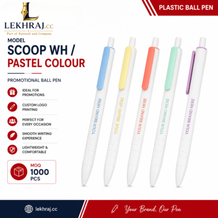 Lekhraj Scoop WH / Pastel Colour Promotional Ball Pen